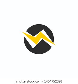 Lightning logo template design illustration