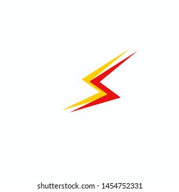 Lightning logo template design illustration