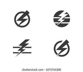 Lightning Logo Template vector icon illustration design