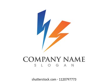 Lightning Logo Template vector icon illustration design
