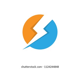  Lightning Logo Template vector icon