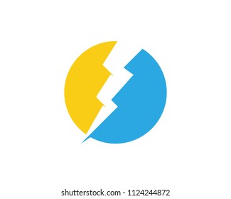  Lightning Logo Template vector icon