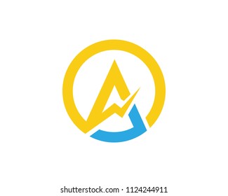  Lightning Logo Template vector icon