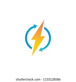 lightning logo template vector icon illustration design