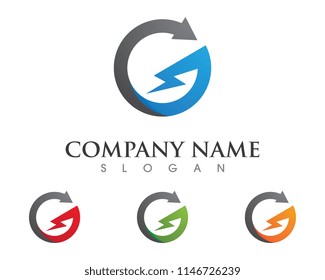 Lightning Logo Template vector icon illustration design