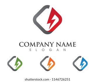 Lightning Logo Template vector icon illustration design