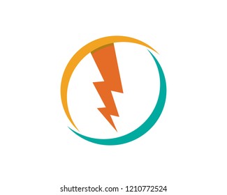 Lightning Logo Template vector icon illustration design
