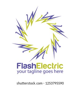 Lightning Logo Template vector icon illustration design