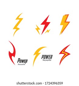 Lightning Logo Template vector icon illustration design