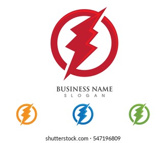 Lightning Logo Template vector icon