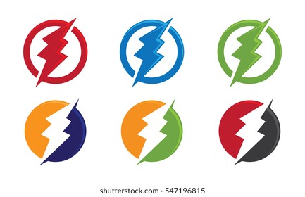 Lightning Logo Template vector icon