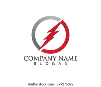 Lightning Logo Template vector icon illustration design