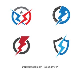Lightning Logo Template vector icon illustration design