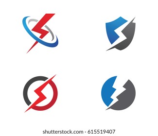 Lightning Logo Template vector icon illustration design