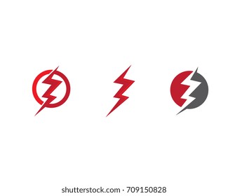  Lightning Logo Template vector icon illustration design