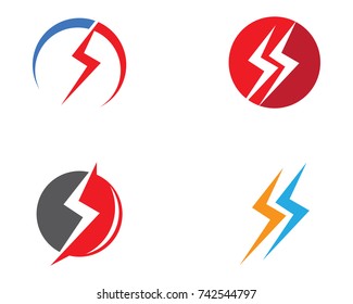 Lightning Logo Template vector icon illustration design
