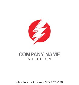 Lightning Logo Template Vector Symbol Nature Stock Vector (Royalty Free ...