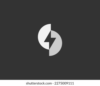 Lightning logo. Universal charge flash sign. Creative thunder icon. Vector illustration.