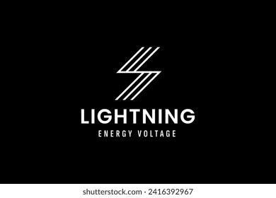 lightning logo vector icon illustration