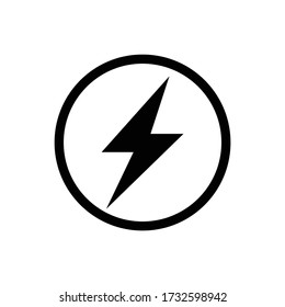 Lightning Logo Voltage Icon Thunder Vector Stock Vector (Royalty Free ...