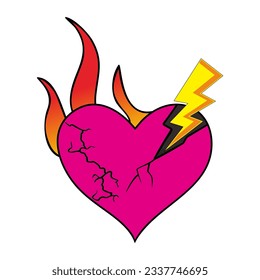 Lightning Love Patch V85 Patch Streetwear, Urban, Luxury, Modern Design Patch Commercial Use