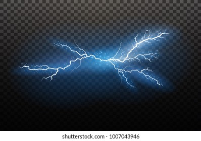  lightning Magic and bright light effects. Vector illustration. Discharge electric current. Charge current. Natural phenomena. Energy effect illustration. Bright light flare and sparks