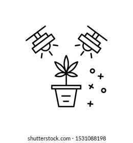 Lightning marijuana icon. Element of narcotic