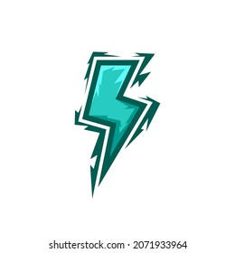 lightning mascot logo design vector