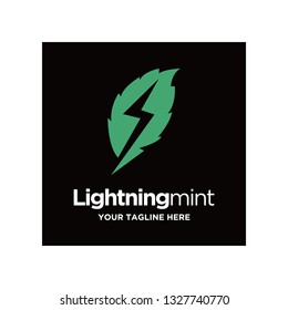 lightning mint logo design inspiration