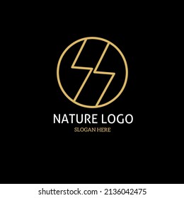 Concepto de diseño del logotipo de la naturaleza relámpago. Perfecto para su logotipo.
