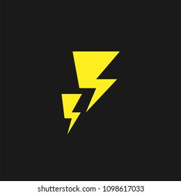 lightning night vector icon for app and website