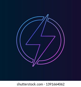 Lightning nolan icon. Simple thin line, outline vector of Energy icons for UI and UX, website or mobile application