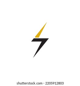 Logo o diseño de iconos Lightning y Number 7