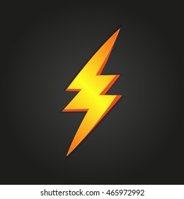 Lightning on a black background. Vector illustration eps10