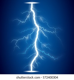 lightning on blue background