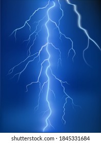 lightning on blue background vector illustration