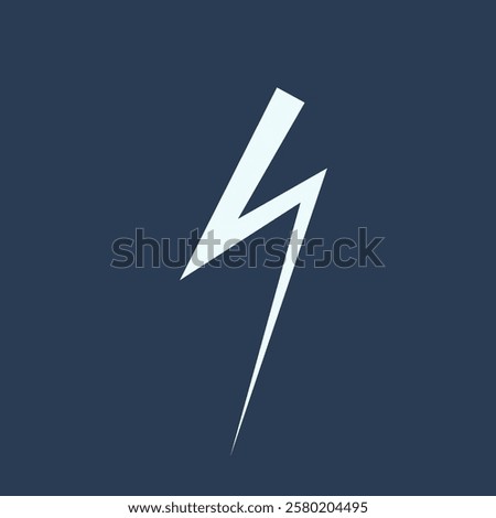 Lightning on a dark background. Νatural phenomenon. Cartoon vector illustration for children's story, design, print.