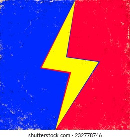 lightning on old background