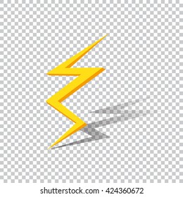 Lightning on a transparent background