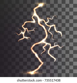 lightning on a transparent background