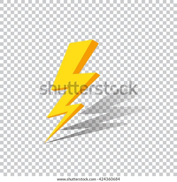 Lightning On Transparent Background Stock Vector Royalty Free