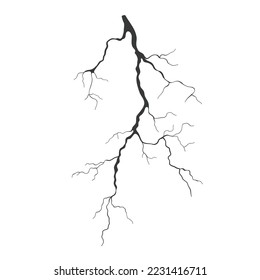 Lightning outline icon, electric flash of power energy and thunderbolts vector illustration. Black thin line strikes of electricity with thunder and light effect in rain weather and thunderstorm