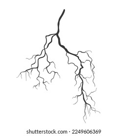 Lightning outline icon, electric flash of power energy and thunderbolts vector illustration. Black thin line strikes of electricity with thunder and light effect in rain weather and thunderstorm