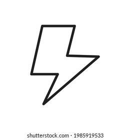 Lightning Outline Icon Vector Illustration