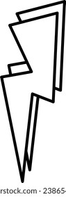 Lightning Outline Illustration Isolated Vector