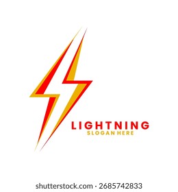 Plantilla de Vector de diseño de logotipo simple. Diseño rápido del logotipo Thunderbolt