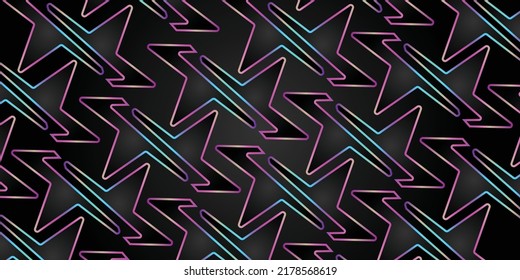 lightning pattern on white background with white stars, glowing colors. can be used to design t-shirts, wallpapers, screens, rock n roll music backgrounds and sports themed