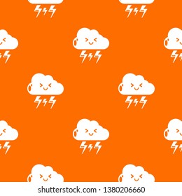 Lightning pattern vector orange for any web design best