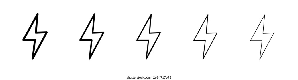 Blitzleistung Symbol schwarz-weißes Vektorzeichen
