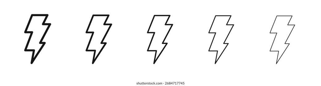 Blitzleistung Symbol schwarz-weißes Vektorzeichen